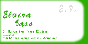 elvira vass business card